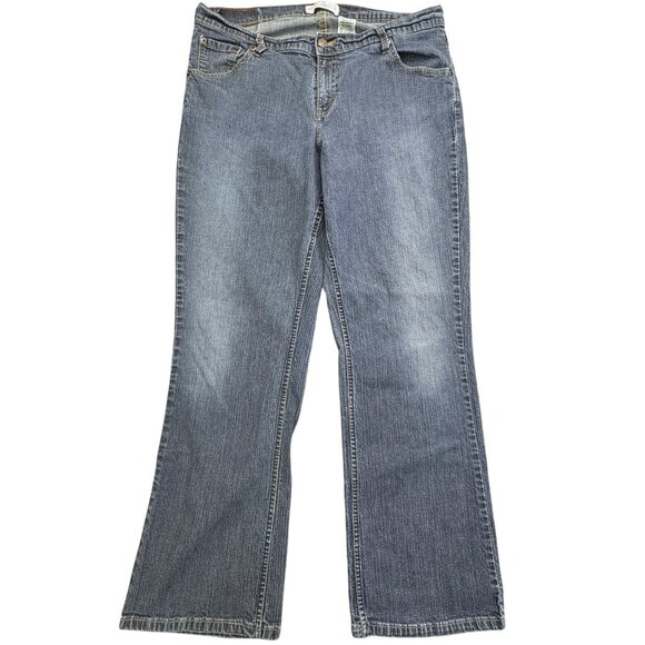 Levi Strauss Signature Womens Size 18W M Bootcut Leg Jeans Blue Denim High Rise - Picture 1 of 13